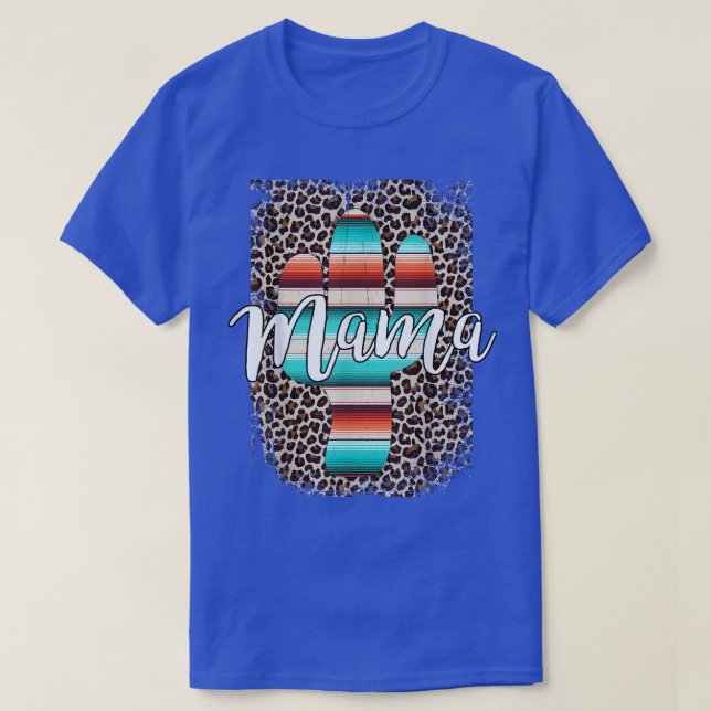 Camiseta Mamáes de rodeo de lechera Serape Cactus (Diseño del anverso)