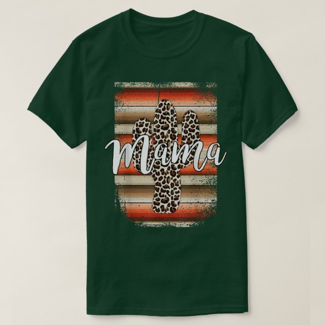 Camiseta Mamáes de rodeo de lechera Serape Cactus (Diseño del anverso)