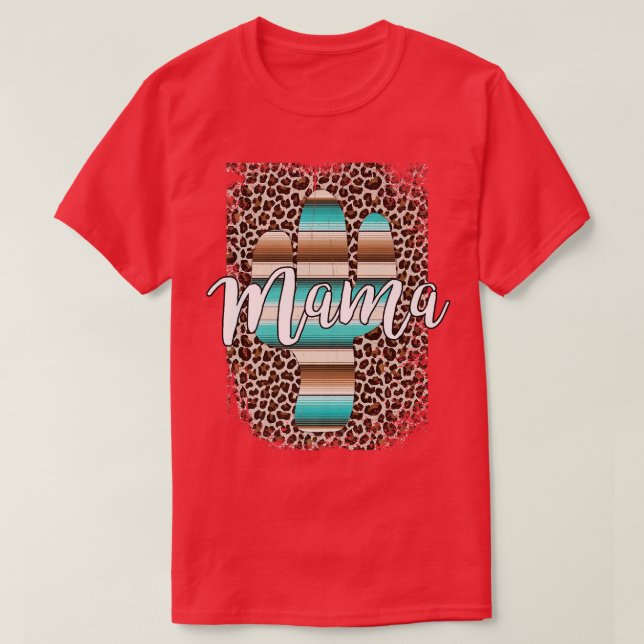 Camiseta Mamáes de rodeo de lechera Serape Cactus (Diseño del anverso)