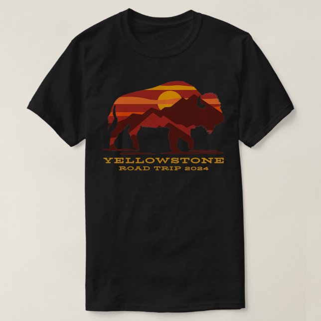 Camiseta Mamáes de Yellowstone National Park Family Road Tr (Diseño del anverso)