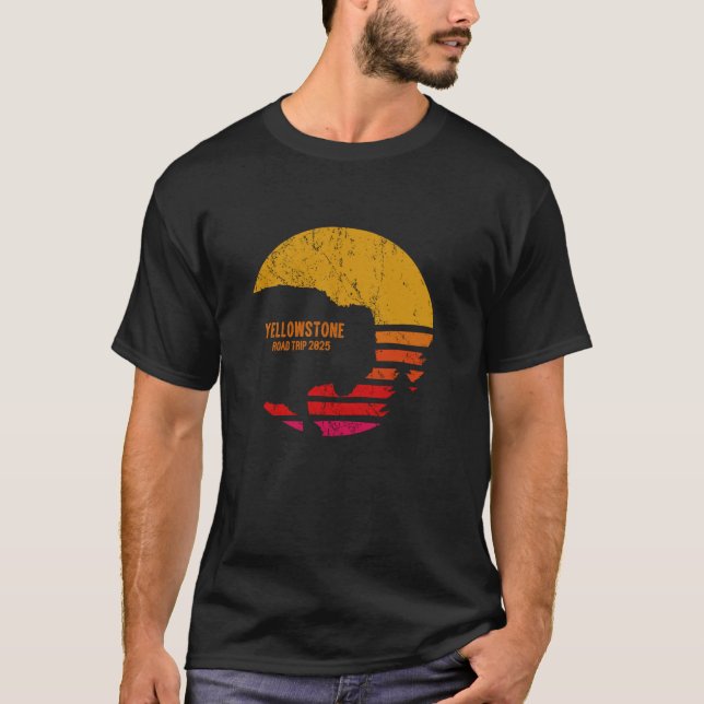 Camiseta Mamáes de Yellowstone National Park Family Road Tr (Anverso)