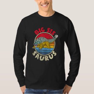 Camiseta Mamáes familiares Big Sis Saurus I Ankylosaurus Di