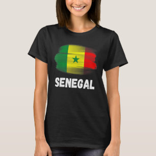 Camiseta Mamáes familiares de bandera senegalesa retro orgu