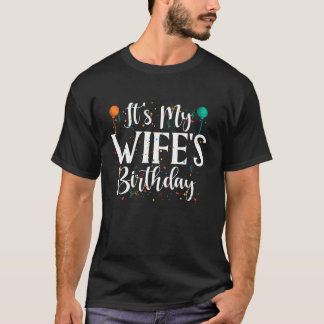 Camiseta Mamáes familiares de cumpleaños de mi esposa