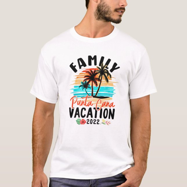 Camiseta Mamáes familiares de vacaciones de diseño tropical (Anverso)