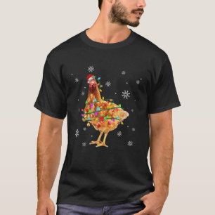 Camiseta Mamáes Pajama X-Mas en árboles navideños de pollo