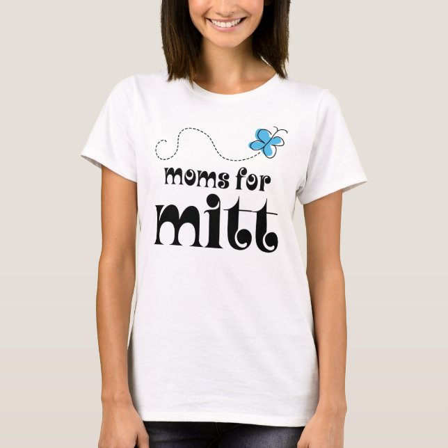 Camiseta Mamáes para Mitt Romney 2012 (Anverso)