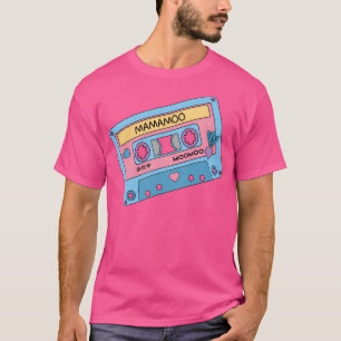 Camiseta Mamamoo Moomoo Cute Retro Pastel Cassette Blu