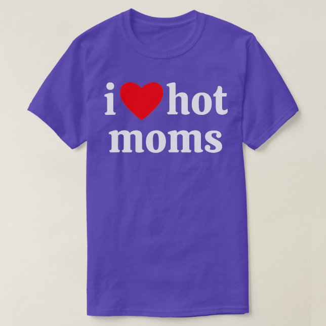 Camiseta mamás calientes de corazón (Diseño del anverso)