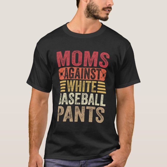 Camiseta Mamás contra las jarras de béisbol blancas mujeres (Anverso)