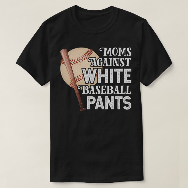 Camiseta Mamás contra las plantaciones de béisbol blanco so (Diseño del anverso)