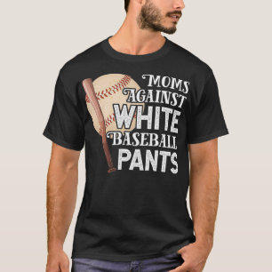 Camiseta Mamás contra las plantaciones de béisbol blanco so