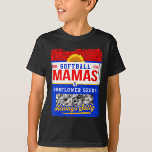 Camiseta Mamas De Softbol Y Semillas De Girasol Siempre Cam