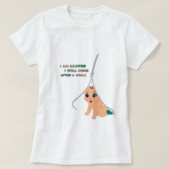 Camiseta mamás gestantes divertidas T-Shirt (Diseño del anverso)