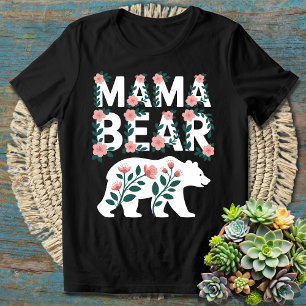 Camiseta Mamás y madres Floral Mamá oso