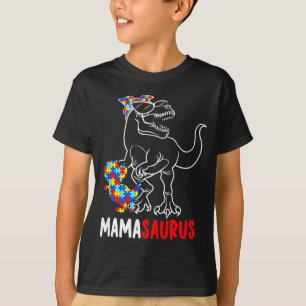 Camiseta Mamasaurio T Rex Dinosaurio Conciencia Autismo Mam