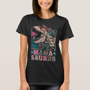 Camiseta Mamasauro floral retro Duniosaur Día de la Madre
