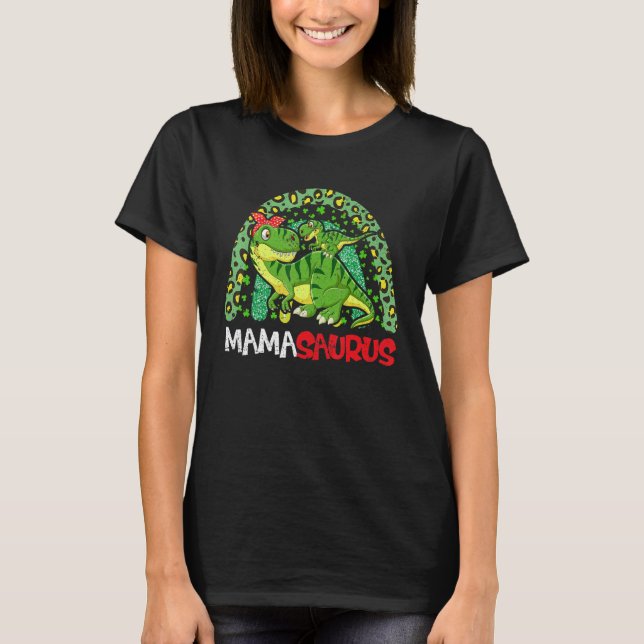 Camiseta Mamasauro Rex Dinosaurio Rainbow Mama Saurus Mothe (Anverso)