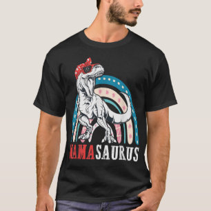 Camiseta Mamasauro T Re Dinosaur Funny Mama Saurus Rainbow