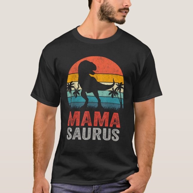 Camiseta Mamasauro T rex Dinosaur Funny Familia Mama Saurus (Anverso)