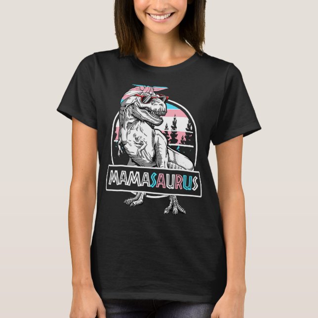 Camiseta Mamasaurus Dinosaur Mama Saurus Protect Trans (Anverso)