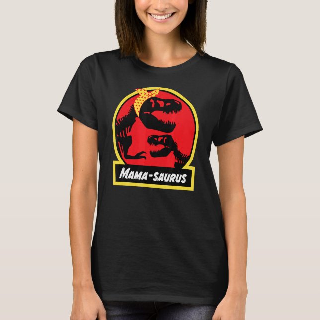 Camiseta Mamasaurus Dinosaur para mamás Jurassic T (Anverso)