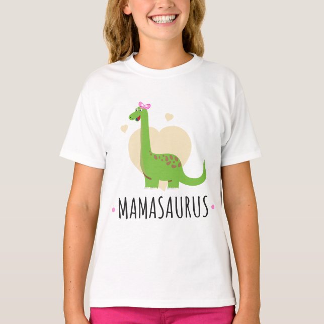 Camiseta Mamasaurus Dinosaurio Divertido – Regalo Dulce par (Anverso)