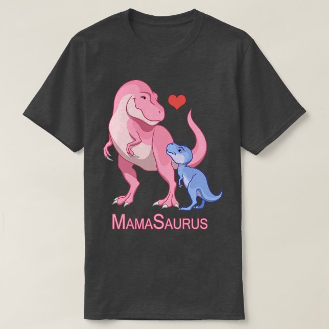 Camiseta Mamasaurus Mommy Baby Boy TRex Dinosaurios (Diseño del anverso)