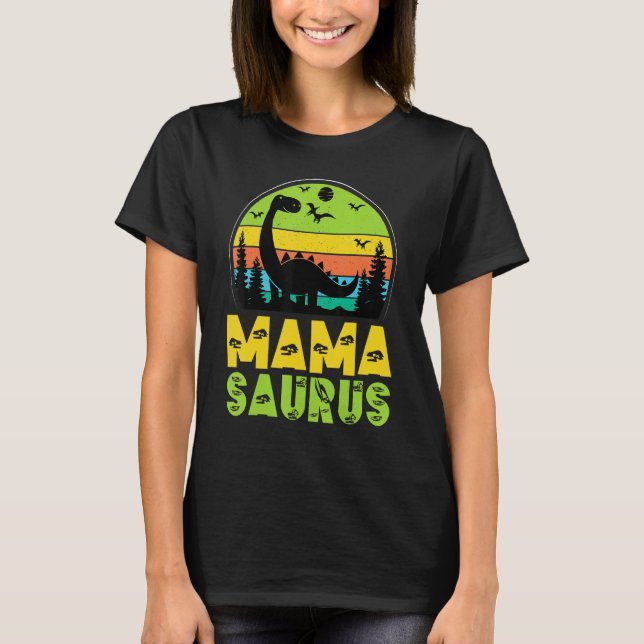 Camiseta Mamasaurus Momsaurus Dinosaur Mama Saurus Mom Rex  (Anverso)