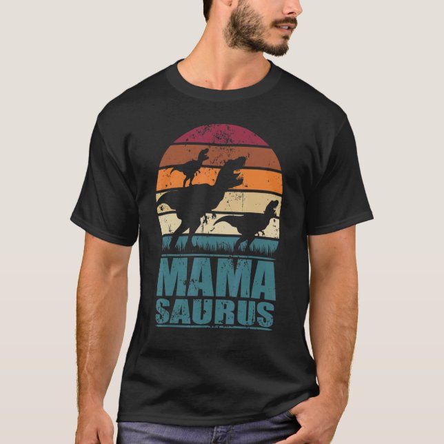Camiseta Mamasaurus Rex Dinosaur Dino Twins Rex Mama Saurus (Anverso)