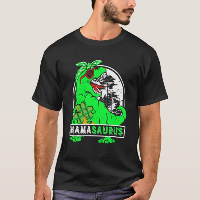 Camiseta Mamasaurus rex Dinosaur Mommy Saurus St Patricks D (Anverso)