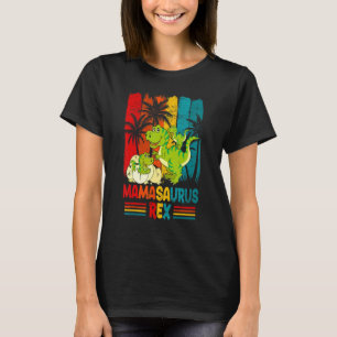 Camiseta Mamasaurus rex dinosaurio Pajama Dino Twin Mo