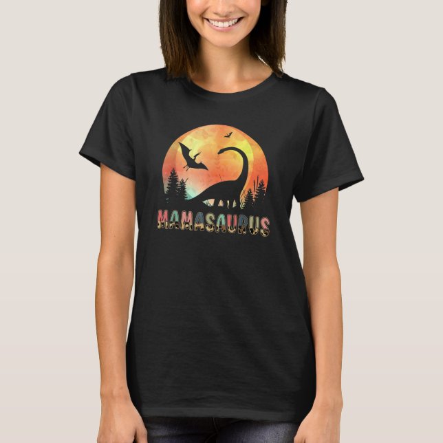 Camiseta Mamasaurus Rex Mom Dinosaur Leopard Flower Rex Mam (Anverso)