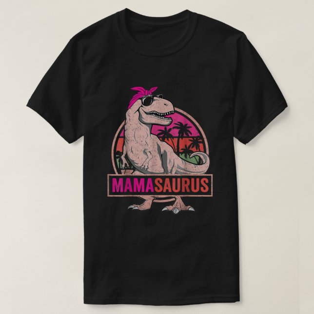 Camiseta Mamasaurus T rex Dinosaur Funny Mama Saurus Breast (Diseño del anverso)