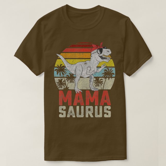 Camiseta Mamasaurus T Rex Dinosaur Mama Saurus Family Match (Diseño del anverso)