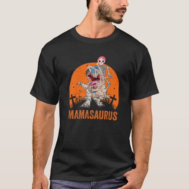 Camiseta Mamasaurus T Rex Dinosaur Mama Saurus Funny Sunset (Anverso)