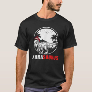 Camiseta Mamasaurus Velociraptor Dinosaur Plaid Headscarf S