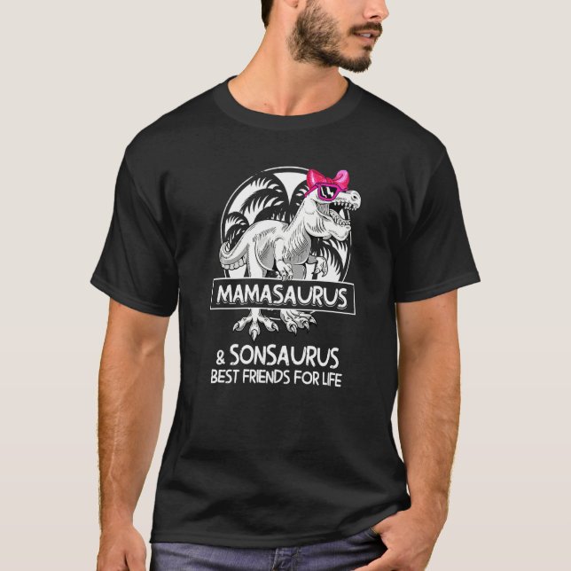 Camiseta Mamasaurus y Sonsaurus Friends For Life Mother (Anverso)