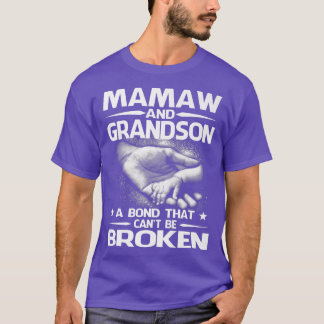 Camiseta Mamaw And Grandson A Bond That Can't Be Broken Pre