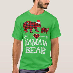 Camiseta Mamaw Bear Shirt, Red Buffalo Plaid Mamaw Bear Paj