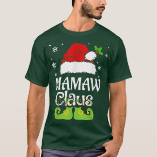 Camiseta Mamaw Claus, familia coincidiendo Mamaw Claus Paja