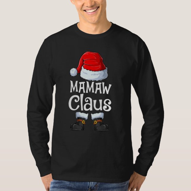 Camiseta Mamaw Claus Familia Matando Mamaw Claus Pajama (Anverso)