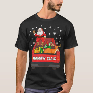 Camiseta Mamaw Claus Navidades del Red Truck Santa Reindeer