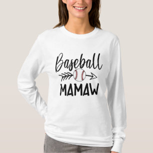 Camiseta Mamaw Cute Arrow, el béisbol, la Navidad de la mad