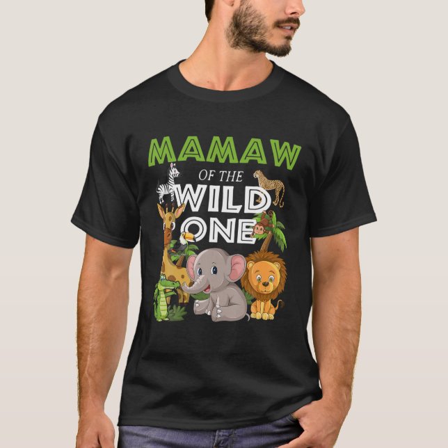 Camiseta Mamaw De La Selva Salvaje Un Zoológico Nacimiento  (Anverso)
