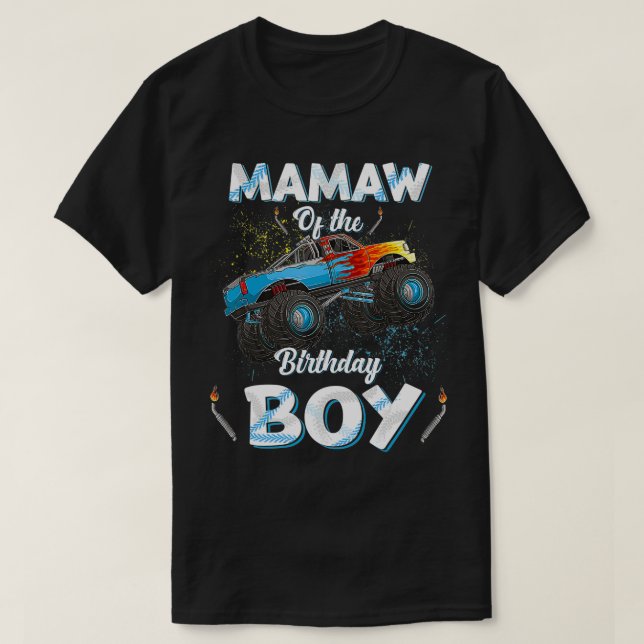 Camiseta Mamaw De Las Mujeres De Cumpleaños Del Monstruo De (Diseño del anverso)
