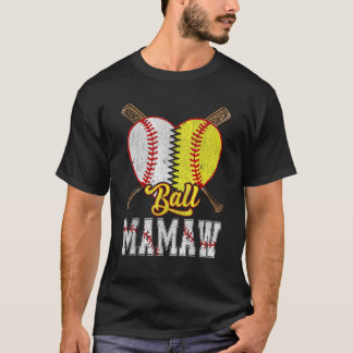 Camiseta Mamaw De Los Dos Orgullo De Ball Mamaw Baseball