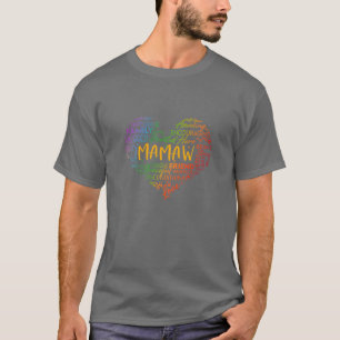 Camiseta Mamaw LGBT orgullosa de mujeres Corazón de Arcoíri