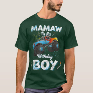 Camiseta Mamaw Of The Birthday Boy Monster Truck Bday Women