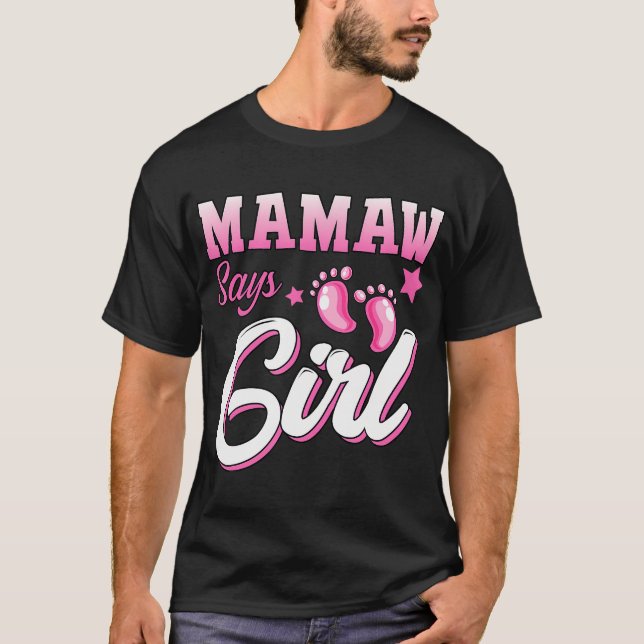 Camiseta Mamaw, revelación de género, dice que la familia d (Anverso)